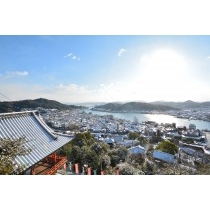 千光寺越しに見る尾道の雪景色