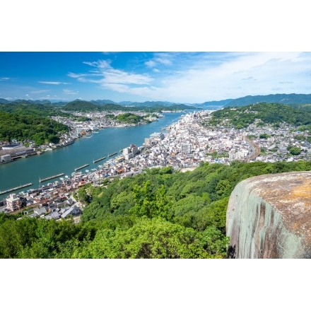 浄土寺山不動岩展望台から見る夏風景