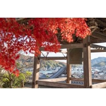 大山寺の紅葉と鐘楼