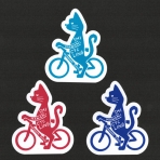 SHIMANAMI BLUE STICKER しまなみブルーステッカー【自転車猫型抜き】