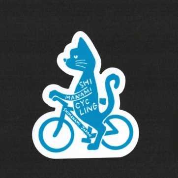 SHIMANAMI BLUE STICKER しまなみブルーステッカー【自転車猫型抜き】