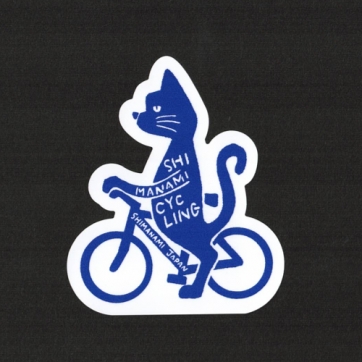 SHIMANAMI BLUE STICKER しまなみブルーステッカー【自転車猫型抜き】