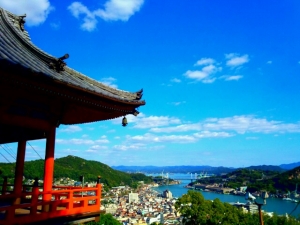 千光寺赤堂と尾道市街地